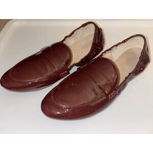 Charles By Charles David Burgundy Loafers Ballet Flats Size 9 Patent Leather
